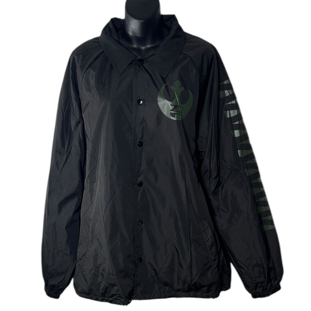 Star Wars men’s large rebel alliance flight jacket windbreaker commando Endor - Picture 2 of 4